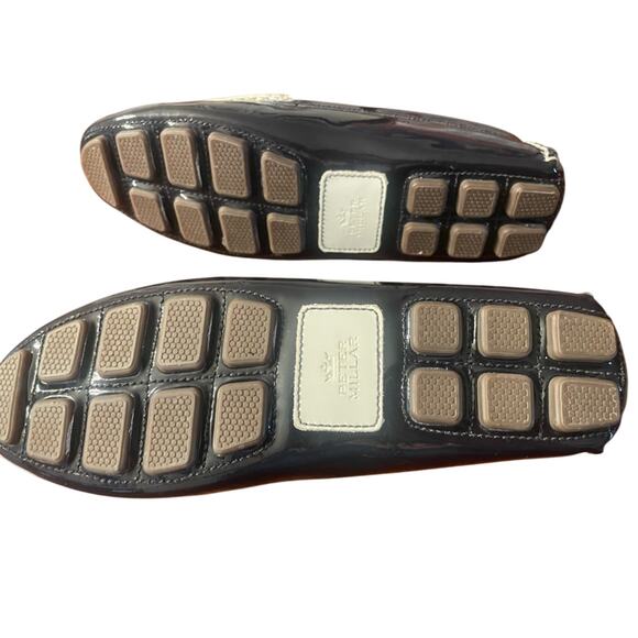 Peter Millar Navy blue white loafers shoes flats 6.5 Cut Out Preppy Resort Beach - Picture 10 of 10